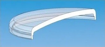 nestandardni vypouklé sklo